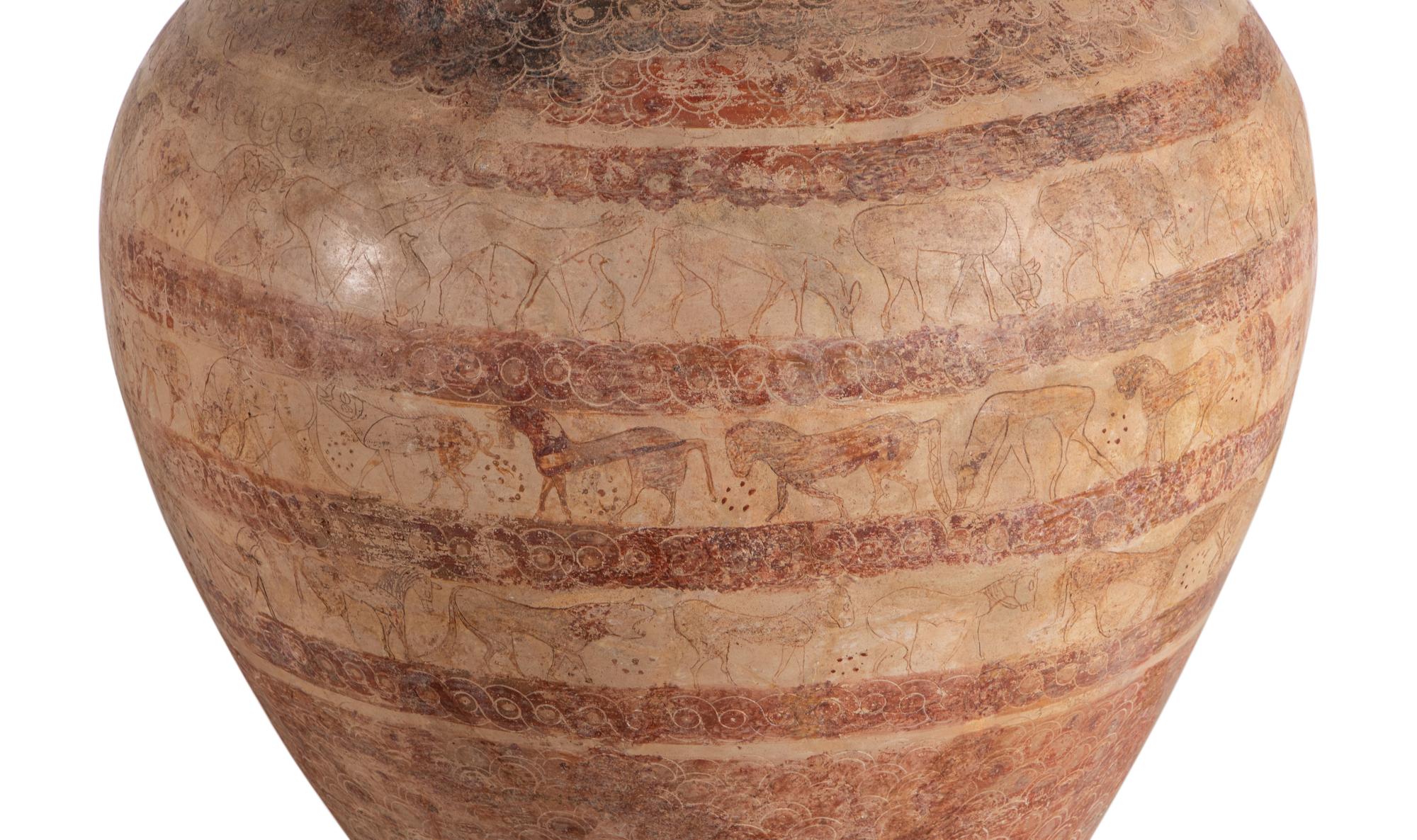 A Large Italo-Corinthian Scaled Neck Amphora