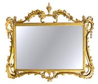 A Neoclassical Style Giltwood Mirror Height 37 1/2 x width 42 inches. — EARLY 20TH CENTURY