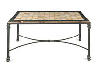 A Patinated Cast Iron and Specimen Marble-Top Table