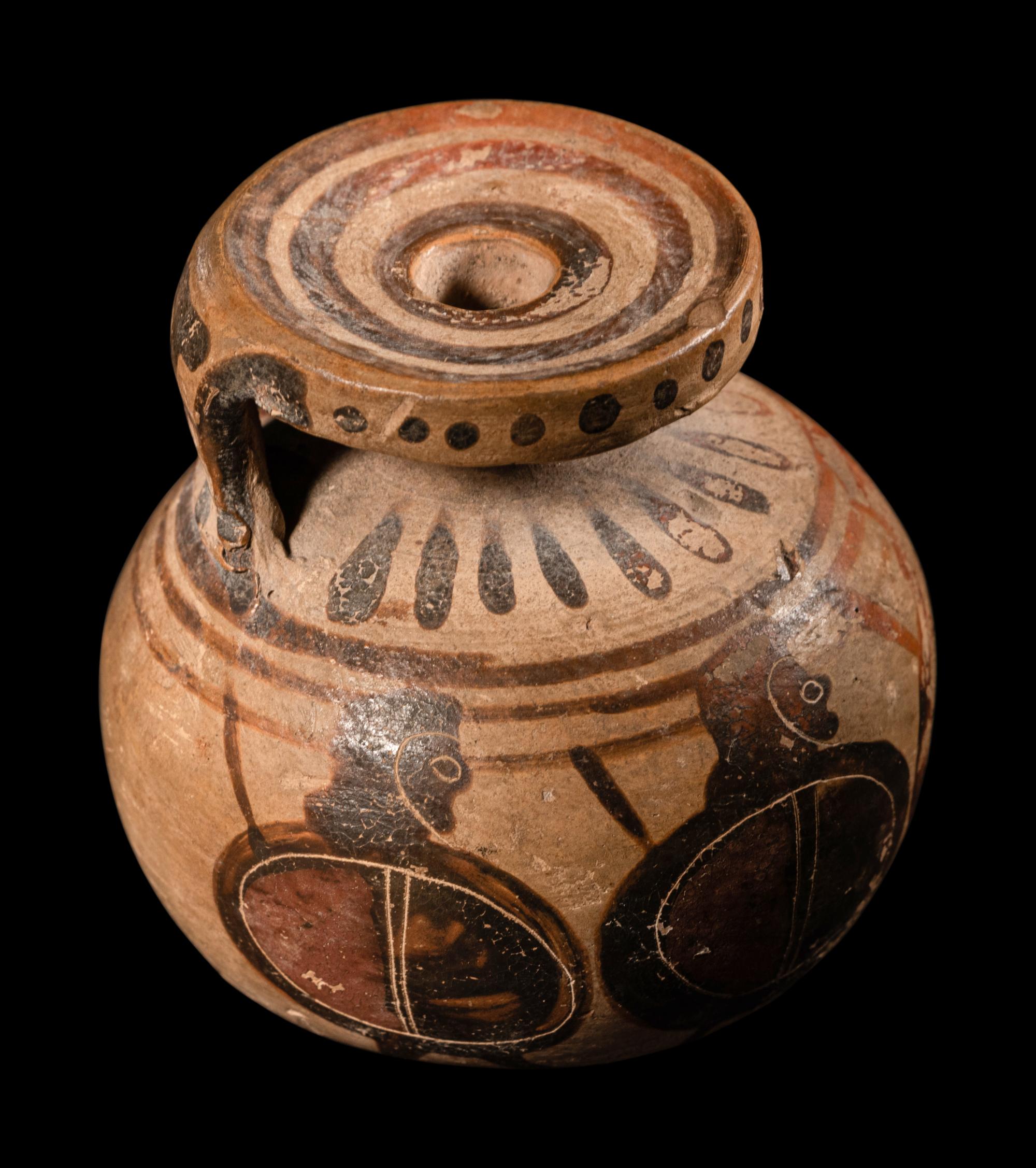 A Corinthian Black-Figured Aryballos