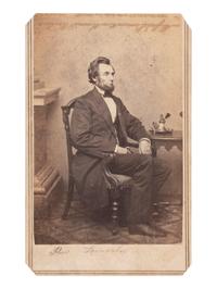 [LINCOLN, Abraham (1809-1865)]. A group of 3 CDVs of Abraham Lincoln, highlighted by portrait taken by Alexander GARDNER.