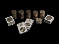 A Large Collection of One Hundred and Thirty-Nine Peace $1 Coins