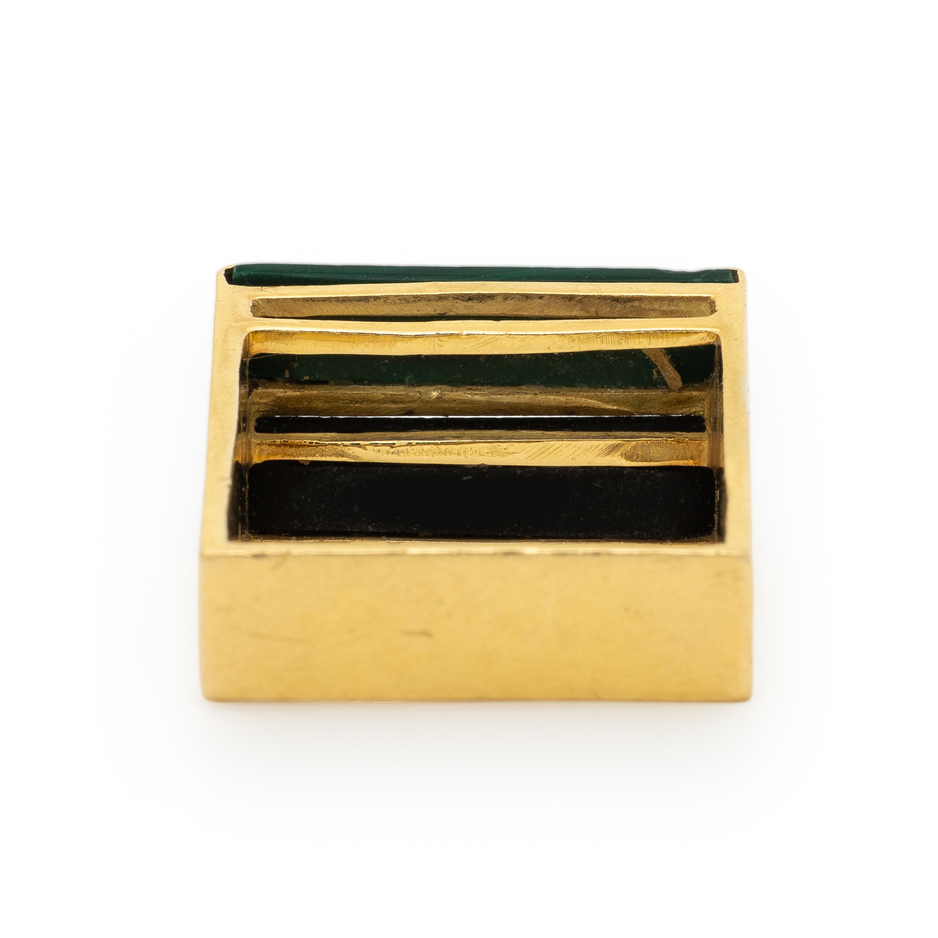 Onyx and Malachite Ring