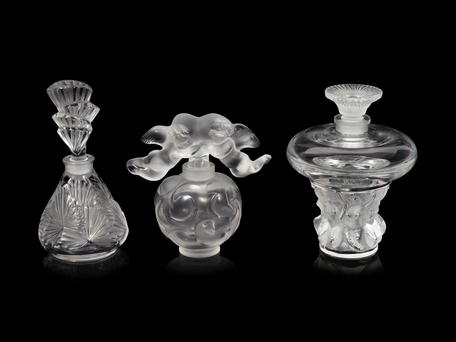 Three Lalique Perfume Bottles