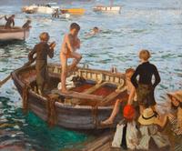 Dame Laura Knight (British, 1877-1970) — Children in a Rowboat, 1916