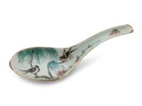 A Set of Seven Chinese Famille Rose Porcelain Spoons