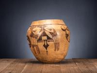 Hano Polychrome Pottery Storage Olla