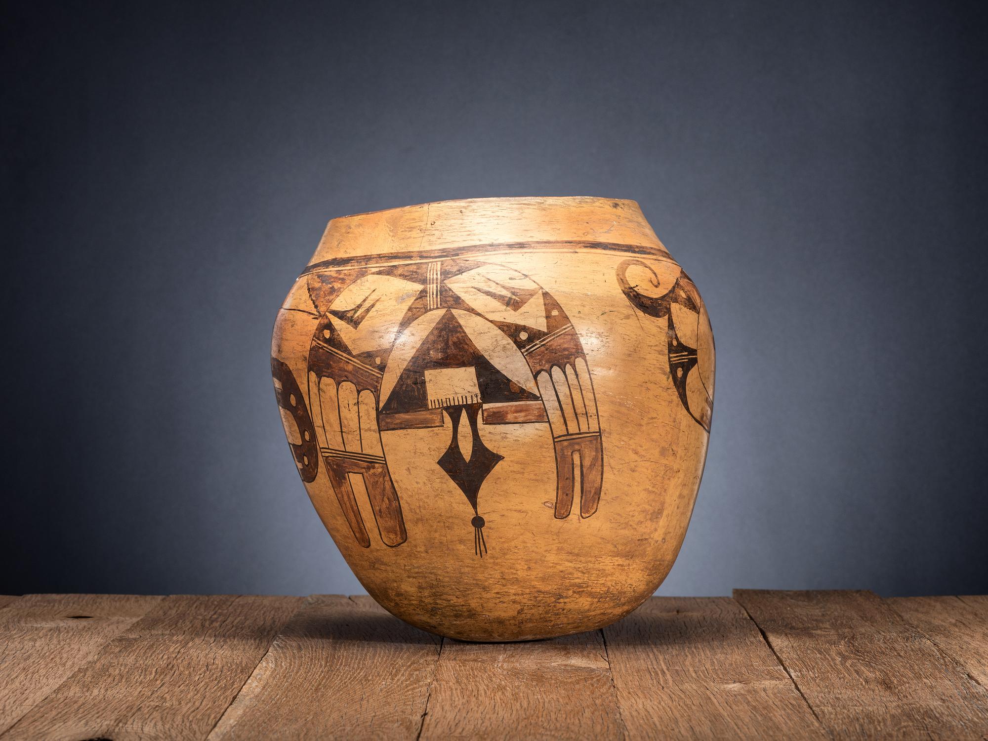 Hano Polychrome Pottery Storage Olla