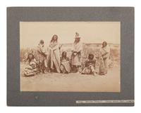 [NATIVE AMERICANS]. [GARDNER, Alexander (1821-1882), photographer]. Photograph of Crow Indians at Fort Laramie, Wyoming. [1868, printed later].