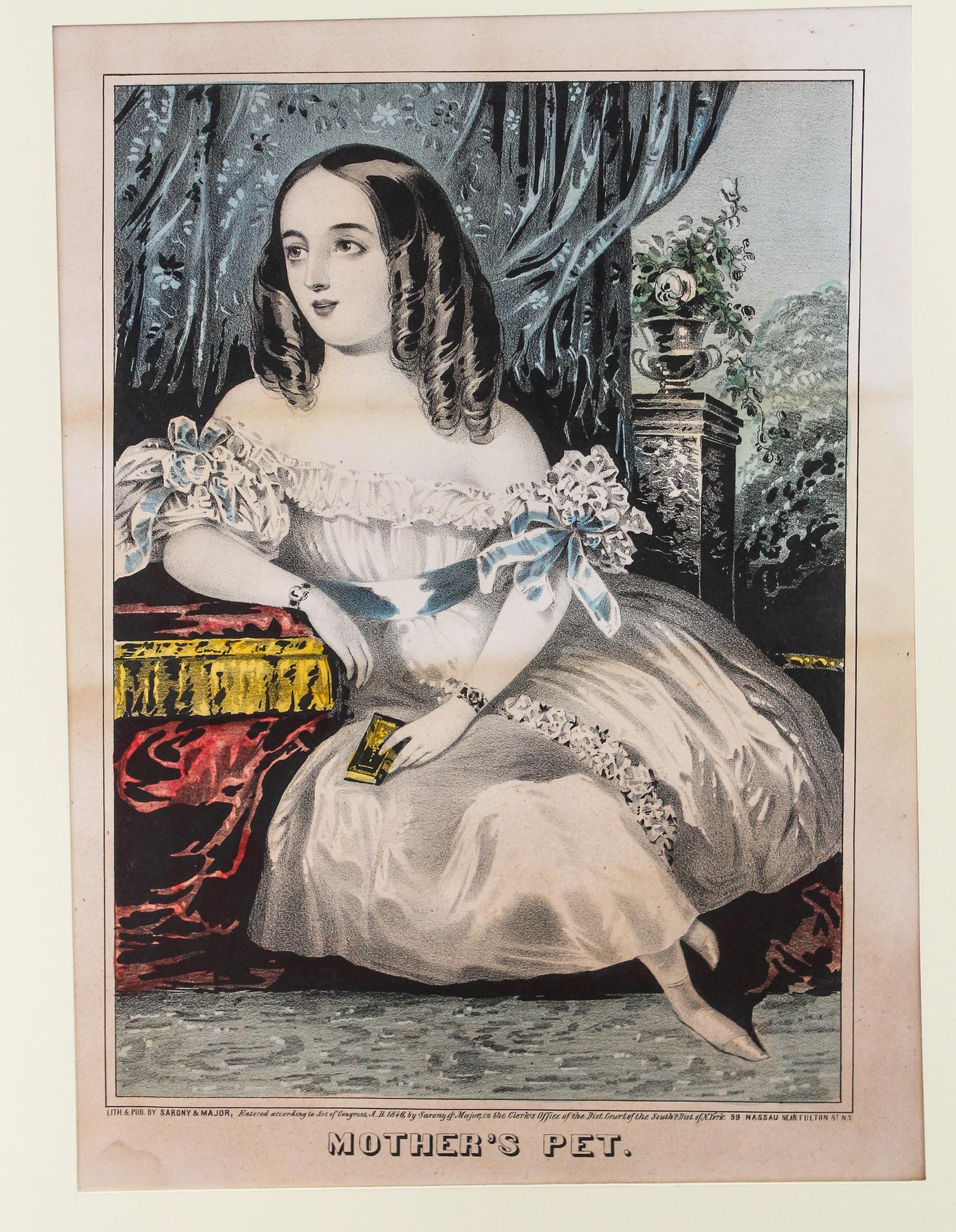A Group of American Prints, most after Currier & Ives, , some hand colored, 21 total.