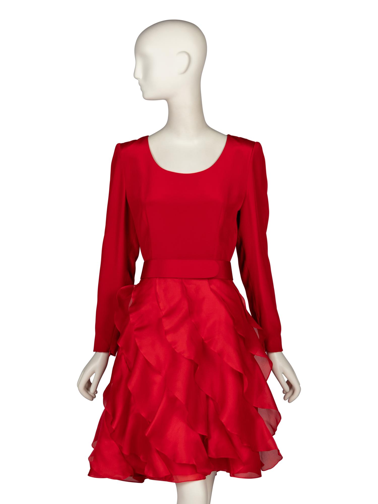 Carolina Herrera, Red Cocktail Dress, 1992