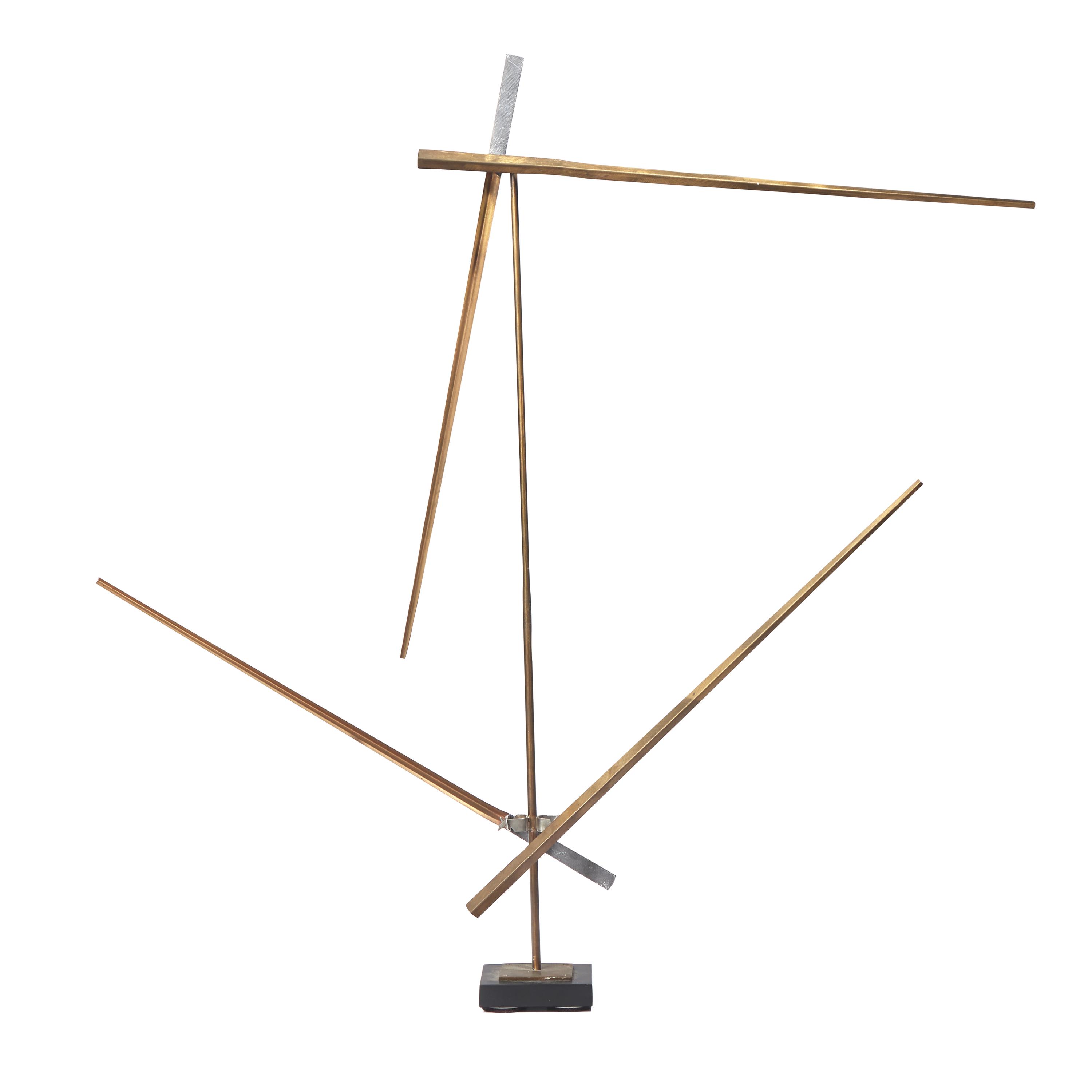 George Rickey (American, 1907-2002) — Divided Square Oblique II Bronze , 1993
