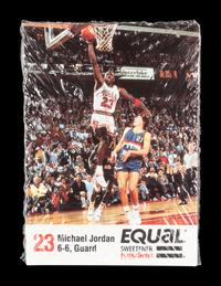 A Complete Set of 1989-90 Nutrasweet Equal Chicago Bulls Basketball Cards Including Michael Jordan