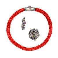 COLLECTION OF BLACKENED GOLD, COLORED DIAMOND, AND MULTIGEM JEWELRY