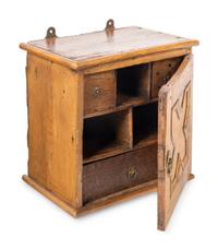 A Charles II Oak Spice Cabinet