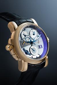 ULYSSE NARDIN, 18K PINK GOLD REF. 676-88 JUMP HOUR DUAL TIME ZONE 'SONATA CATHEDRAL' WRISTWATCH