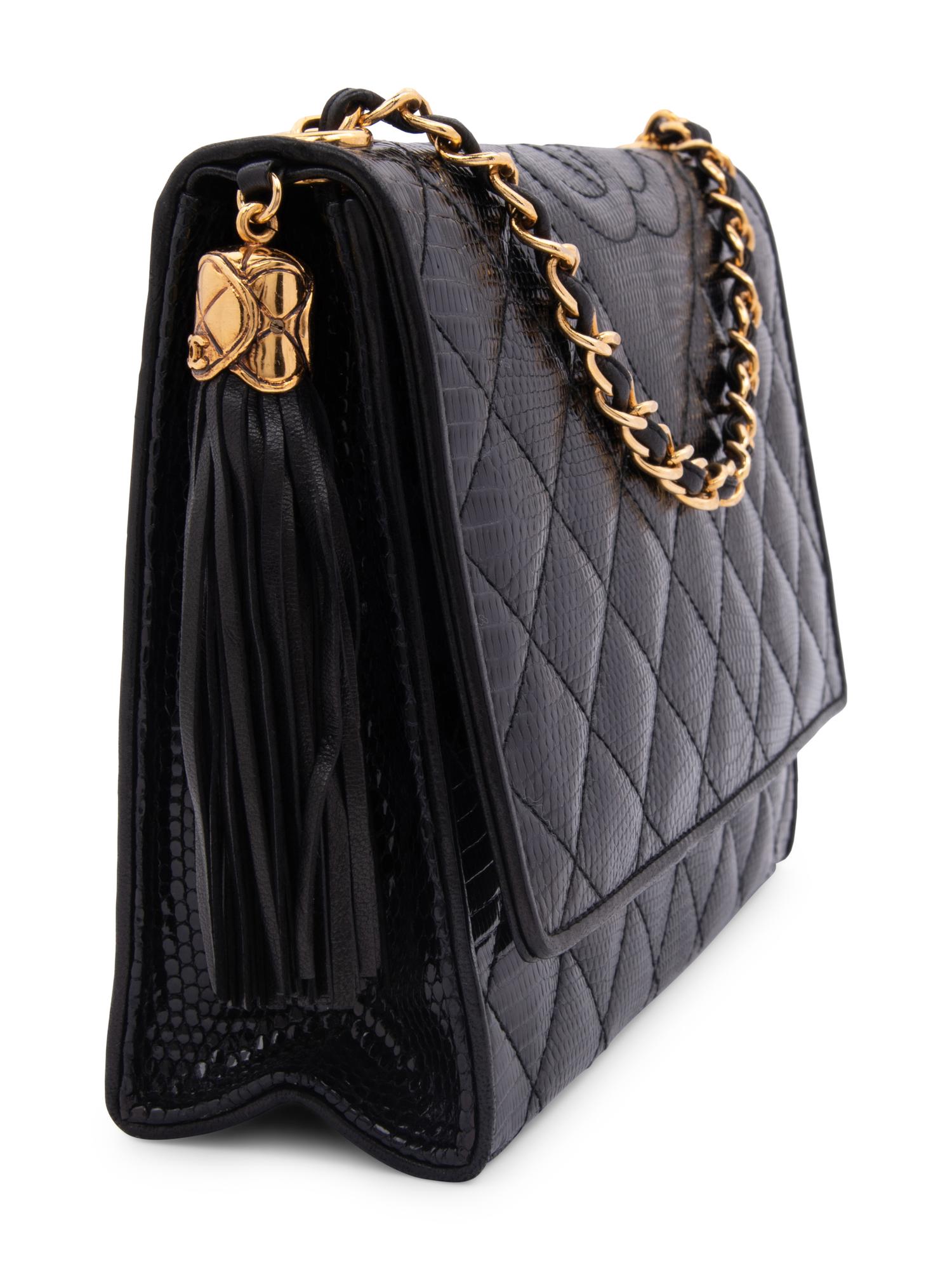 Chanel Quilted Lizard Flap Bag, 1989-91
