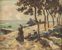 Jules Eugène Pages (American, 1867–1946) — By the Shore