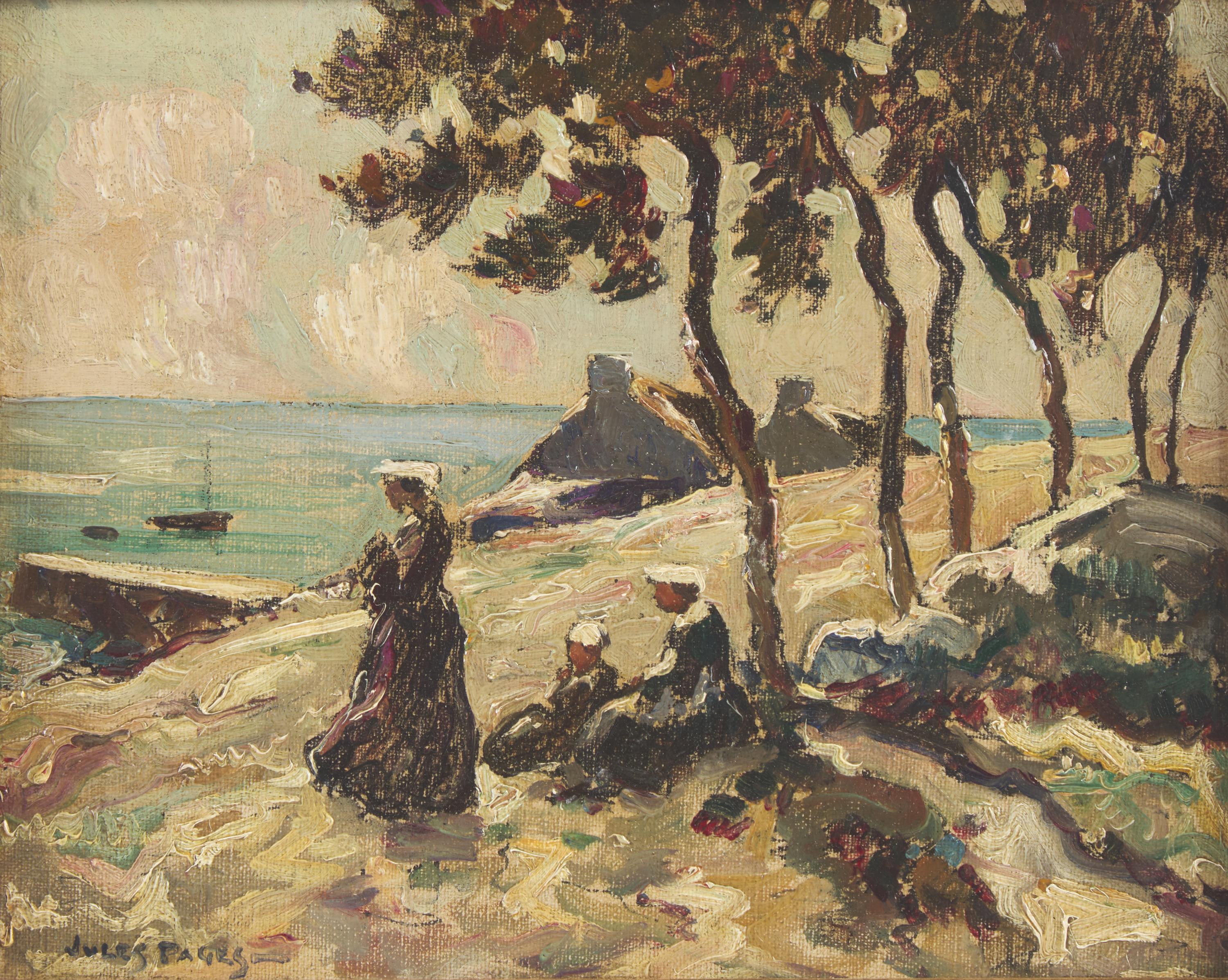 Jules Eugène Pages (American, 1867–1946) — By the Shore