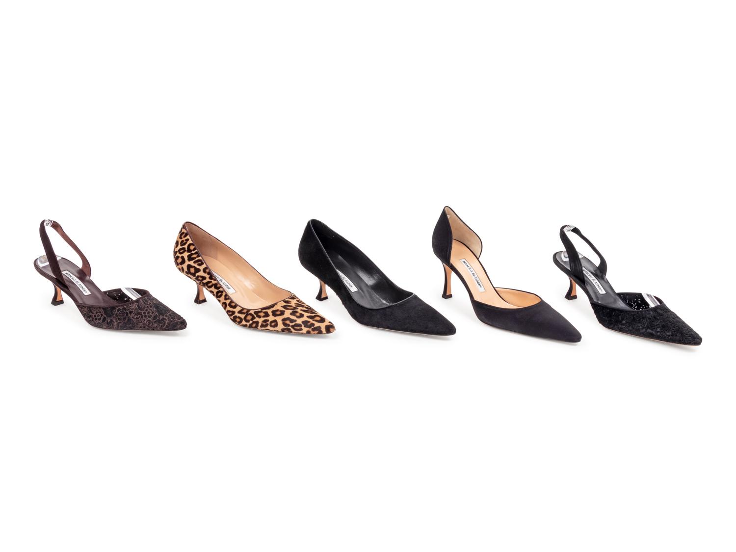 Five Pairs of Manolo Blahnik Heels