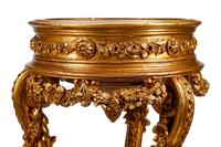 A Pair of Italian Carved Giltwood Jardinière Stands