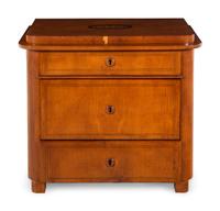 A Biedermeier Birch Commode