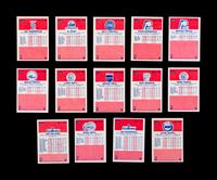 A Group of 54 1986 Fleer Basketball Cards, Including a Patrick Ewing Rookie No. 32, and Two Stickers