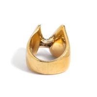 FREDRICK PRETE, YELLOW GOLD AND DIAMOND RING