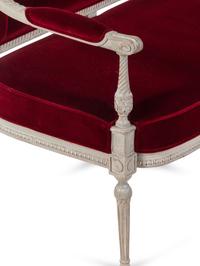 A Louis XVI White-Painted Beechwood Settee
