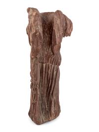 A Carved Red Marble Figure of the Nike of Samothrace