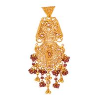 HIGH KARAT GOLD AND GEMSTONE PENDANT