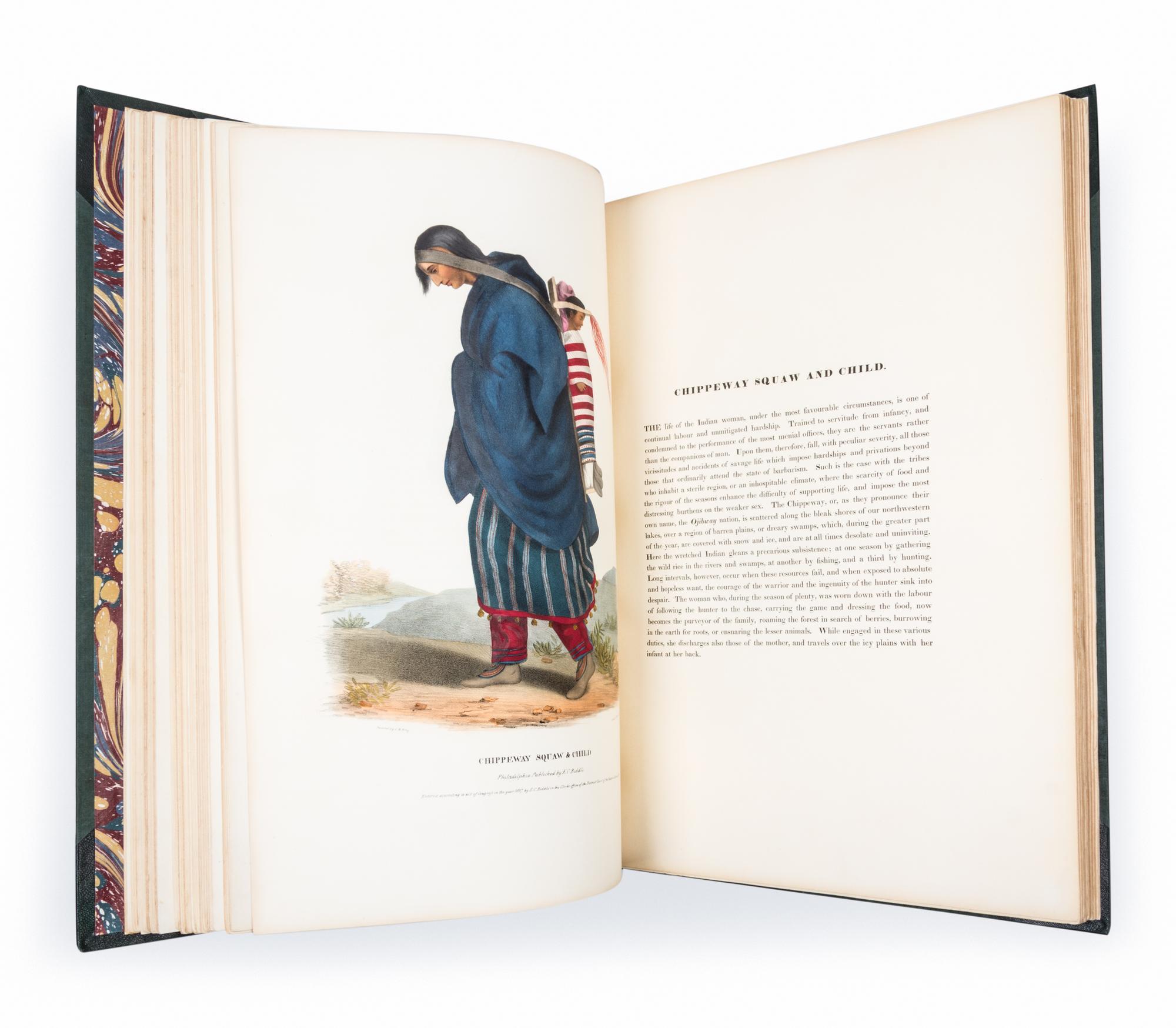 MCKENNEY AND HALL. History of the Indian Tribes of North America. Philadelphia, 1836, 1842 and 1844. 3 vols. with 120 plates
