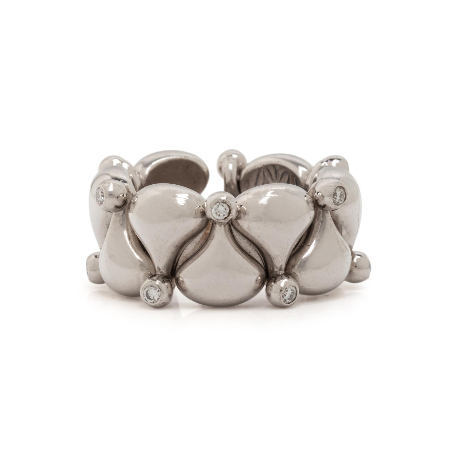 CHOPARD, WHITE GOLD AND DIAMOND 'PUSHKIN' BAND