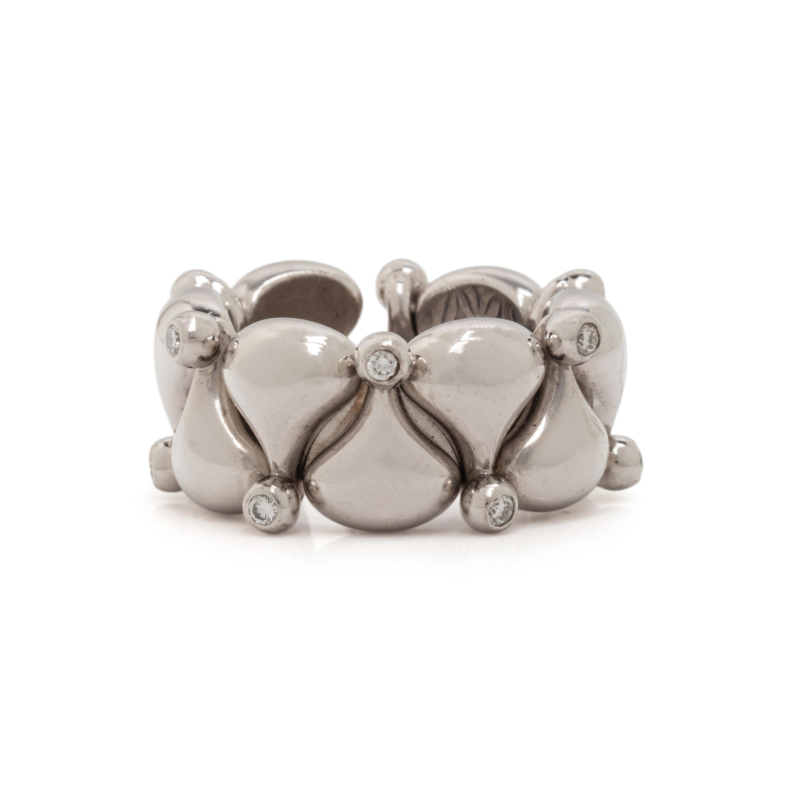 CHOPARD, WHITE GOLD AND DIAMOND 'PUSHKIN' BAND