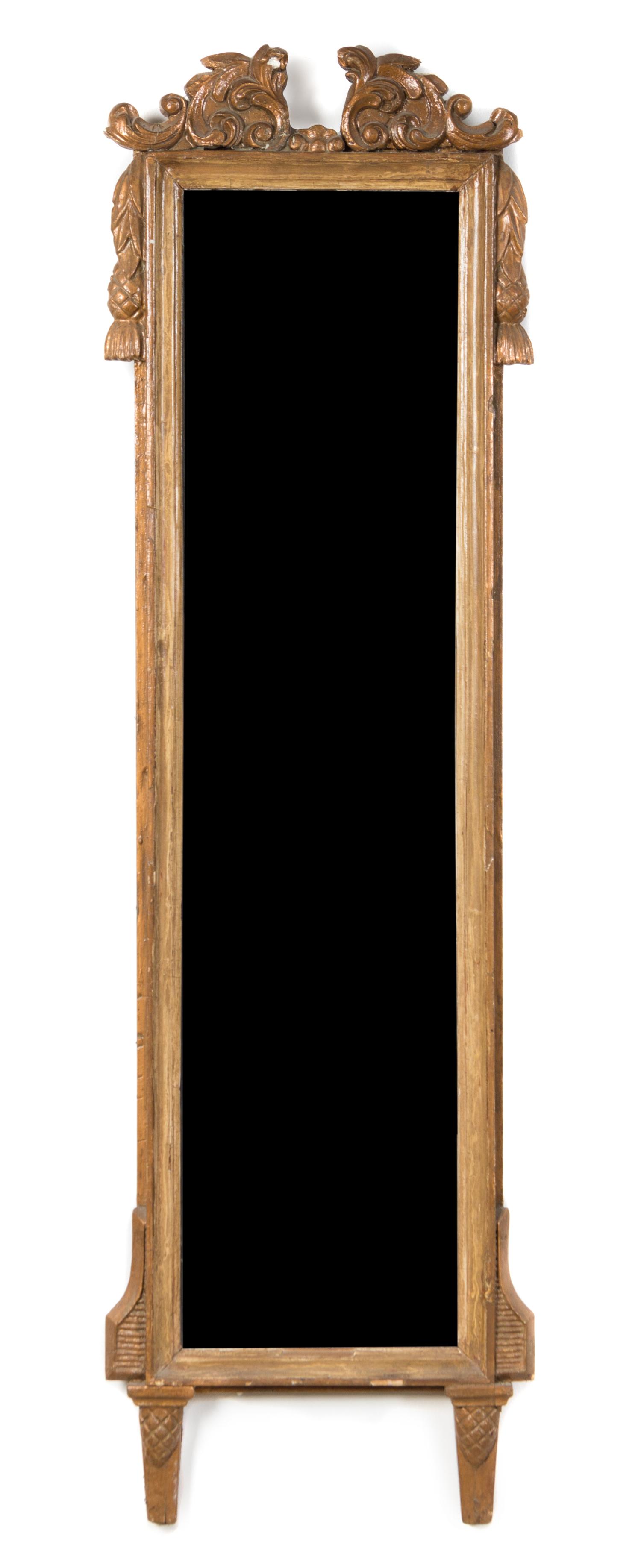 A Continental Giltwood Pier Mirror Height 43 inches.