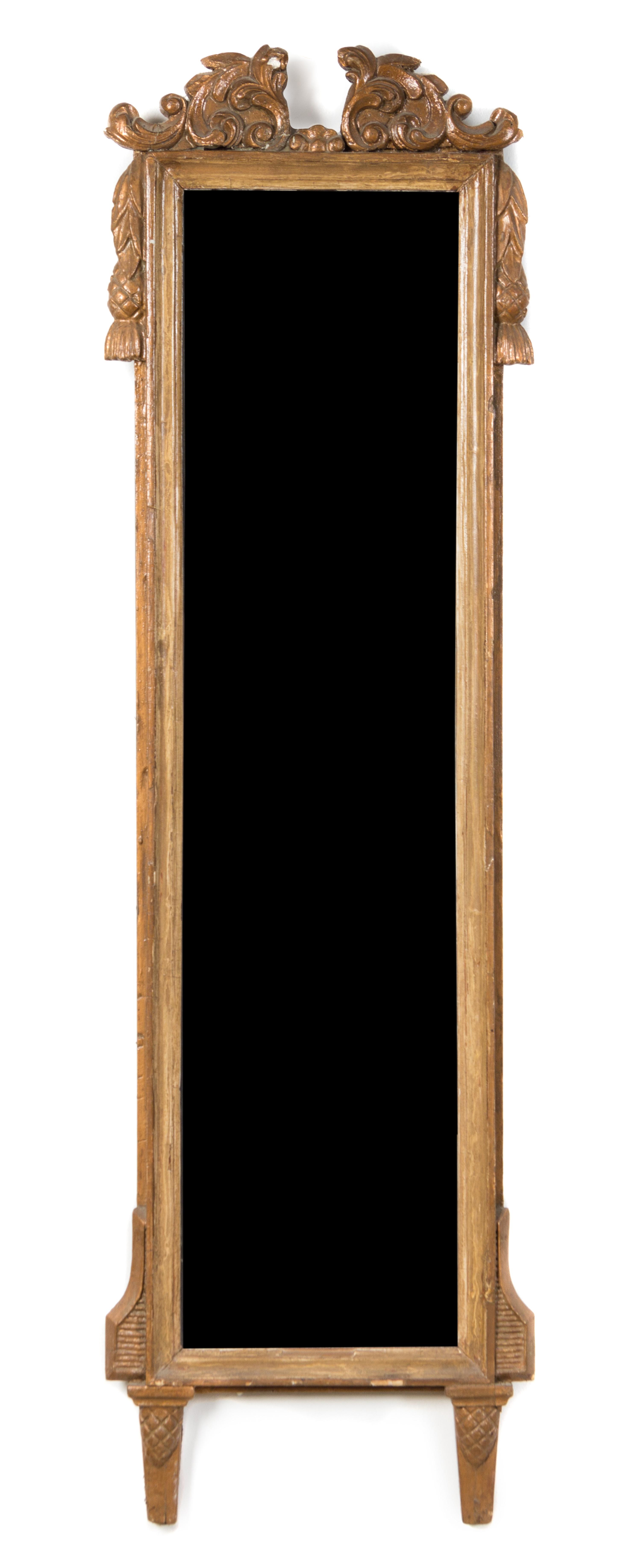 A Continental Giltwood Pier Mirror Height 43 inches.