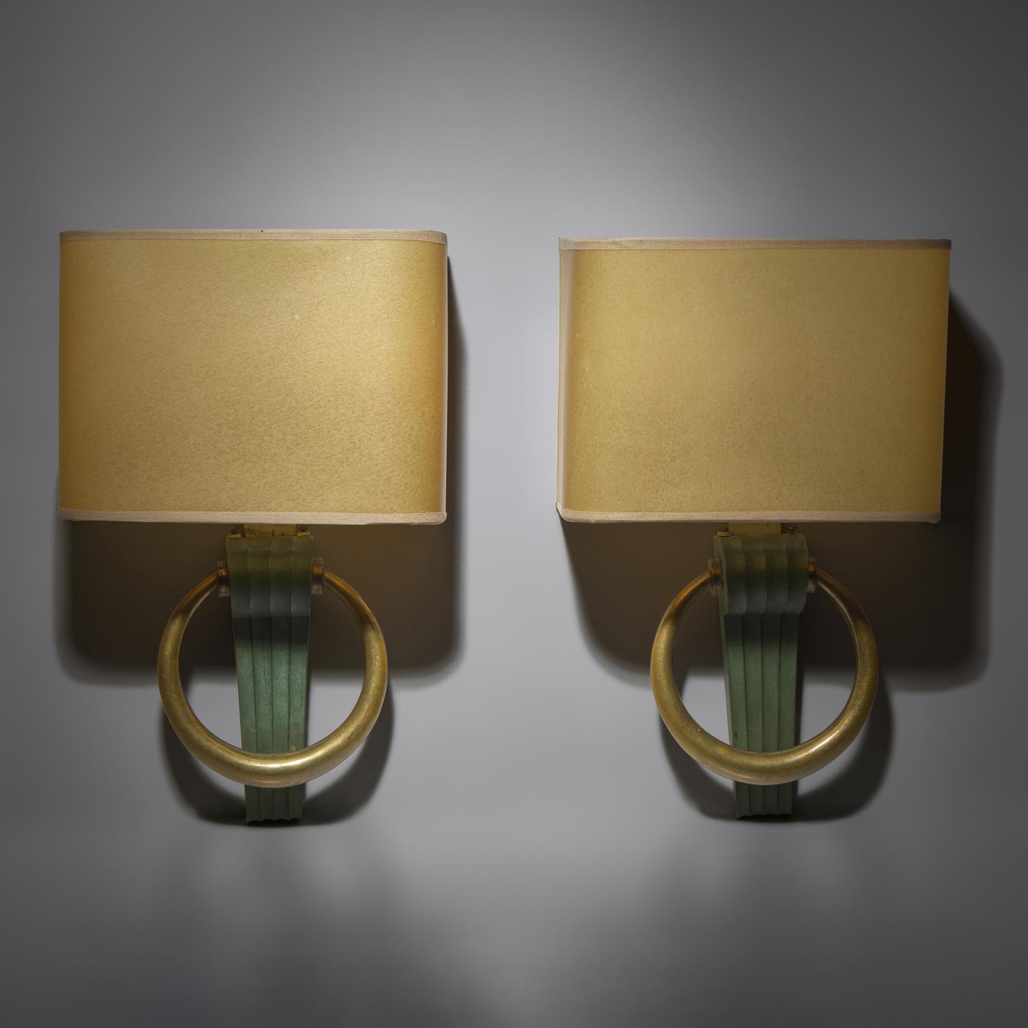 Art Deco sconces, pair