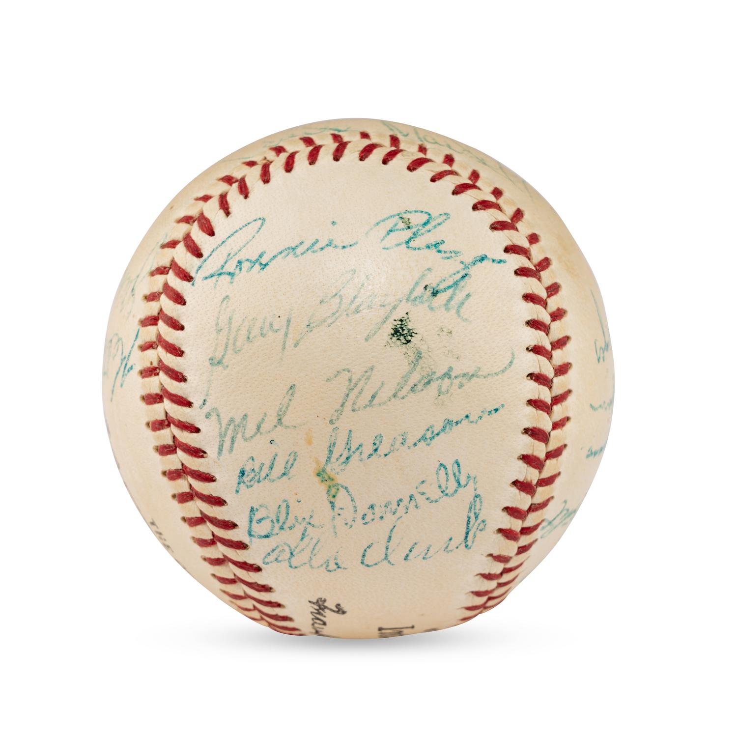 A 1956 Rochester Red Wings Team Signed Autograph Baseball