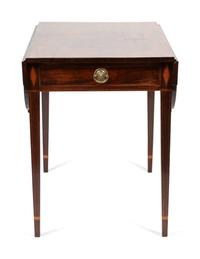 A Federal Inlaid Mahogany Pembroke Table