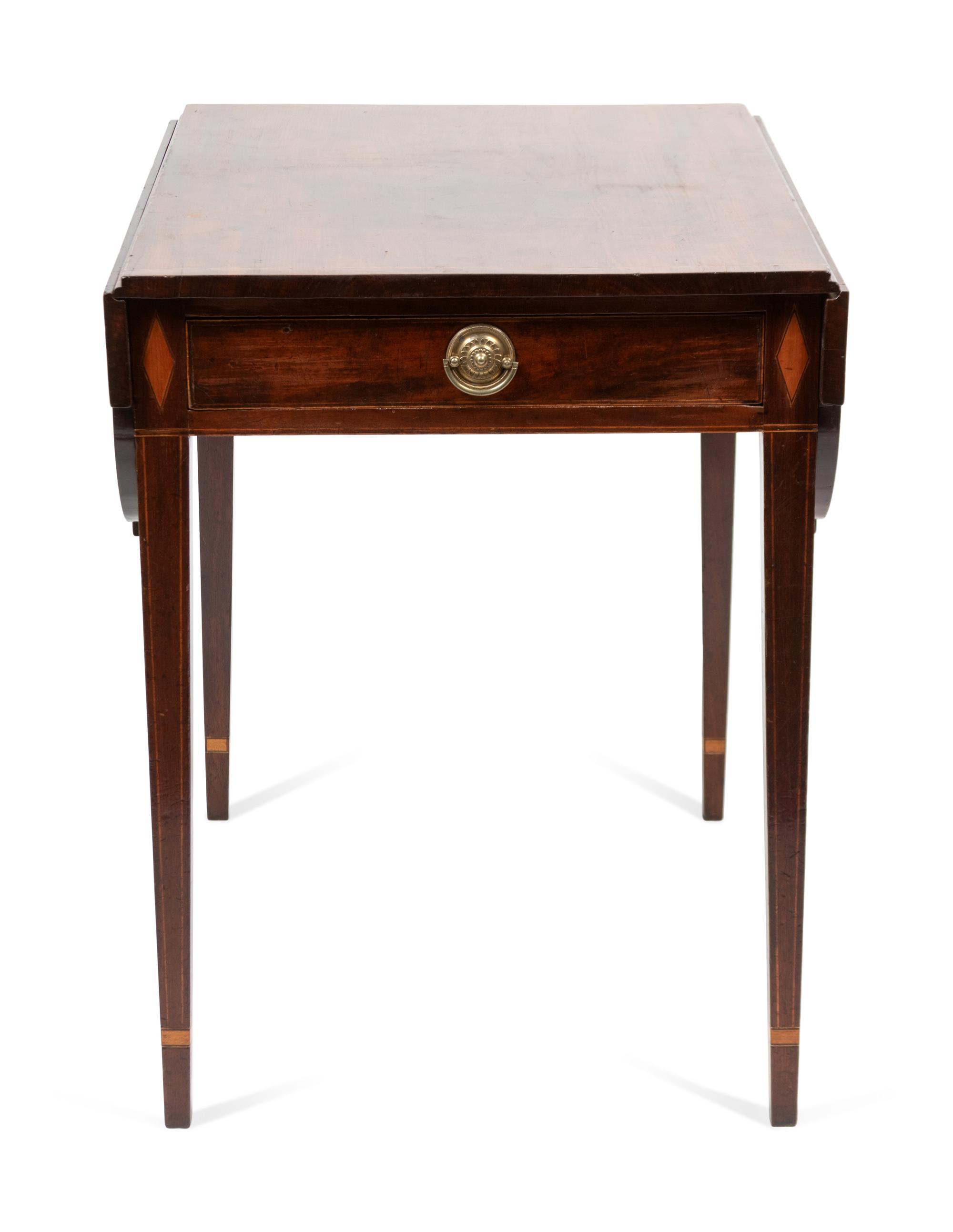 A Federal Inlaid Mahogany Pembroke Table