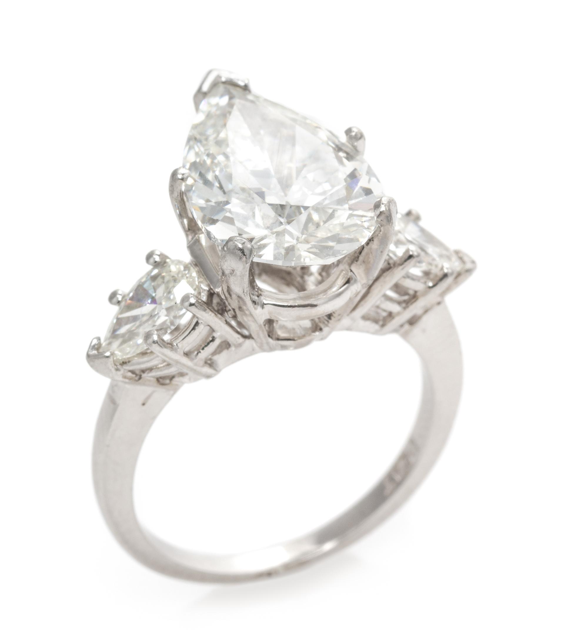 A Platinum and Diamond Ring, 4.80 dwts.