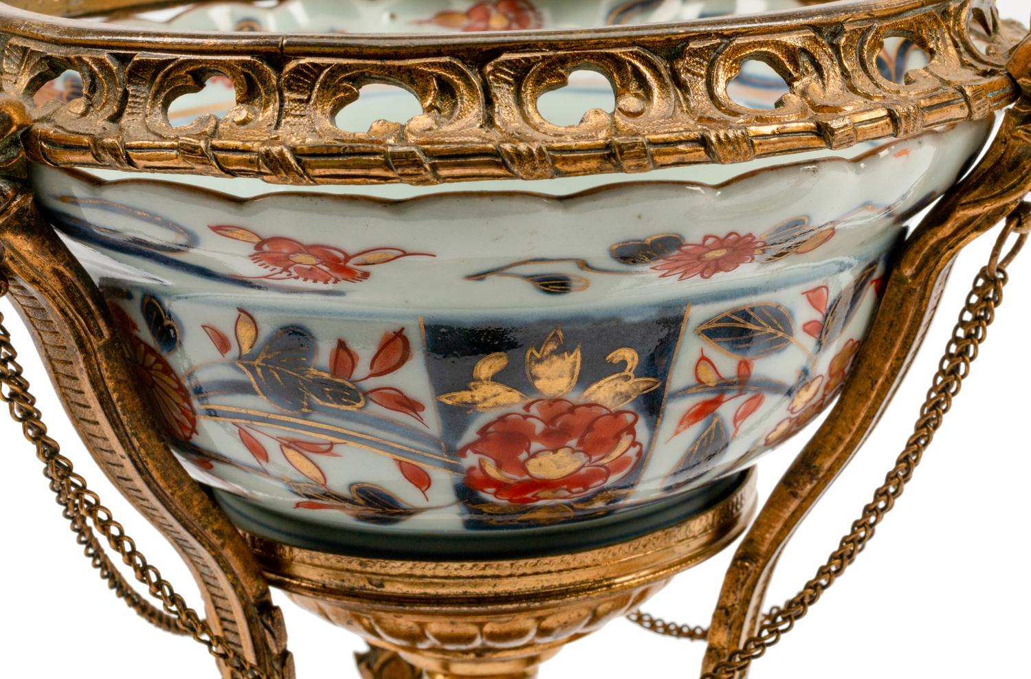 A Pair of Gilt-Bronze-Mounted Japanese Porcelain Bowls — 19TH CENTURY