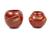 Two Santa Clara Pueblo Redware Bowls
