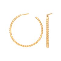 VAN CLEEF & ARPELS, YELLOW GOLD 'LA PERLÉE' HOOP EARRINGS