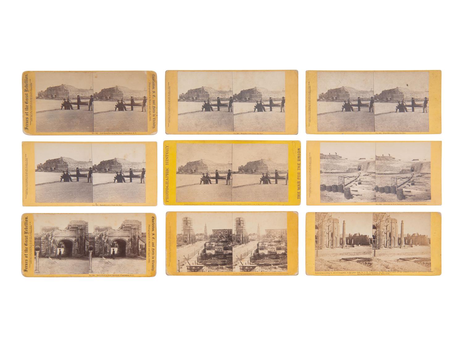 [CIVIL WAR]. 41 views of the destruction of Ft. Sumpter and around Charleston, SC.