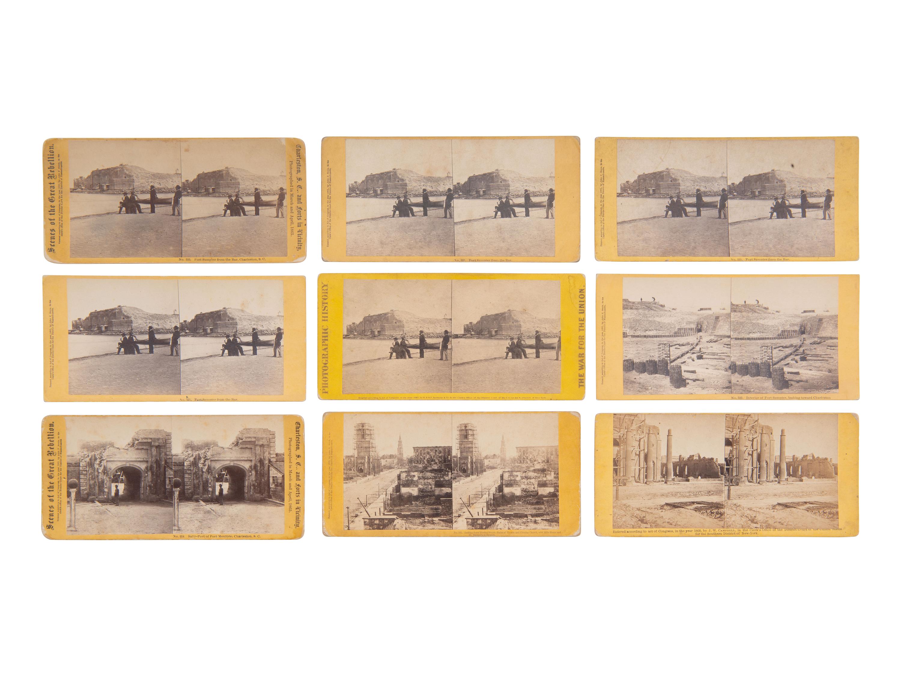 [CIVIL WAR]. 41 views of the destruction of Ft. Sumpter and around Charleston, SC.