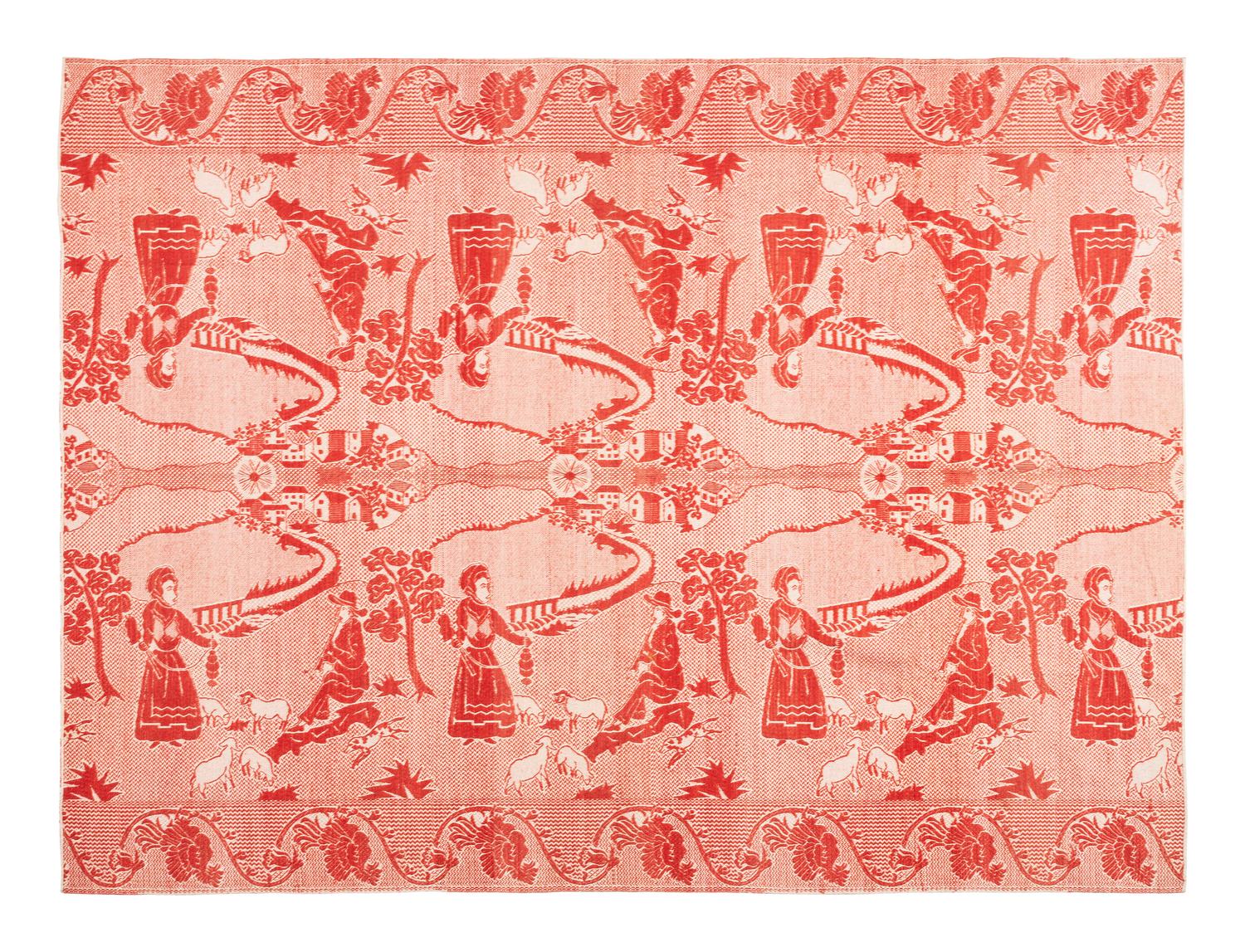 Three Jacquard Woven Coverlets