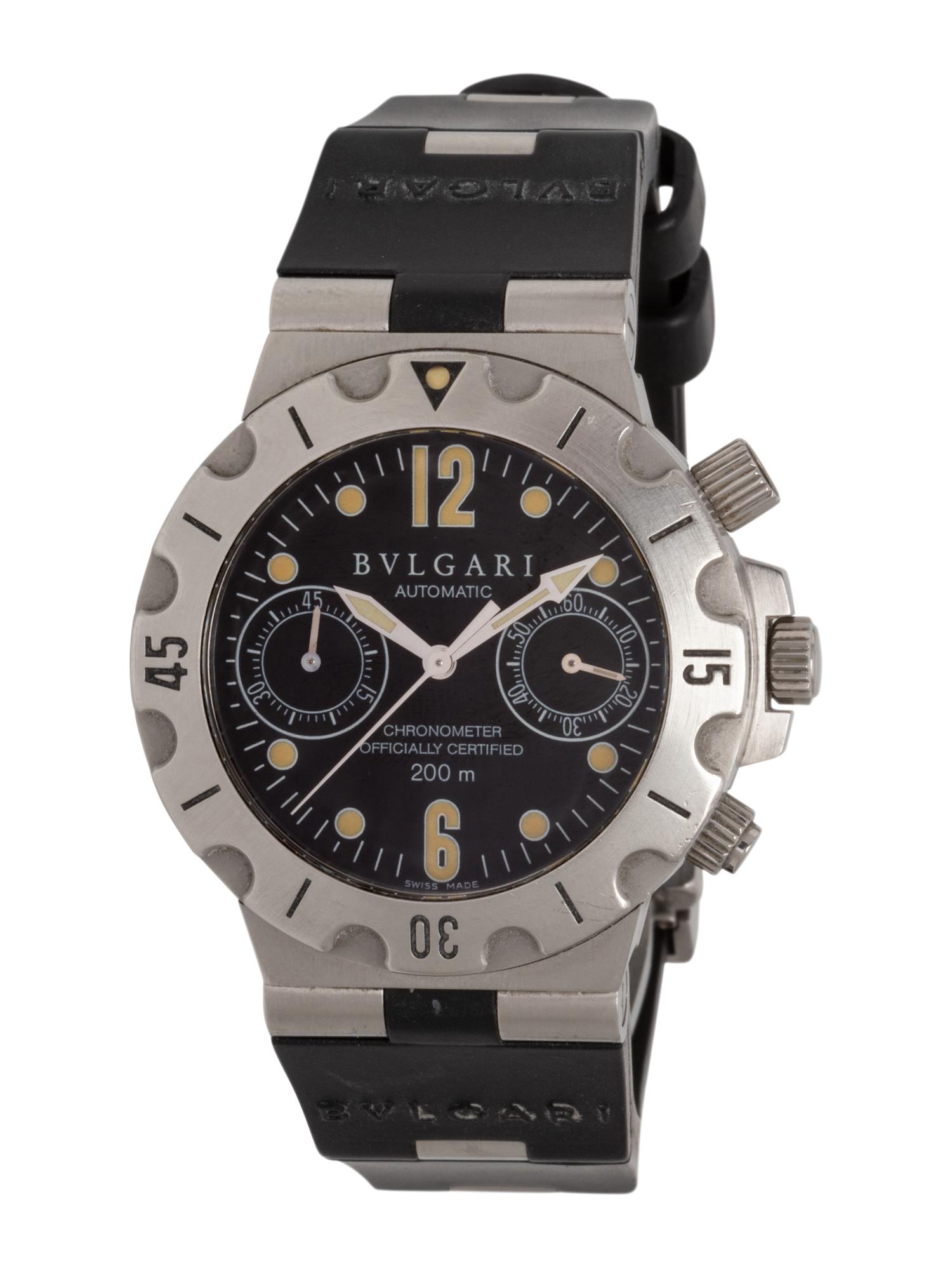 BVLGARI, REF. SC38S 'DIAGONO' CHRONOGRAPH WATCH