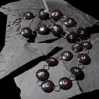 Zuni Silver and Mosaic Inlay Sunface Link Concha Belt