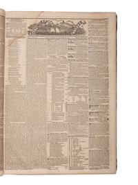 [NEWSPAPERS -- BALTIMORE]. The Baltimore Clipper. Bound volume, 122 issues, October 1839-March 1840.